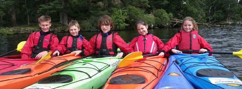 kayaking is a great activity for school groups on outdoor pusuits activity trips.